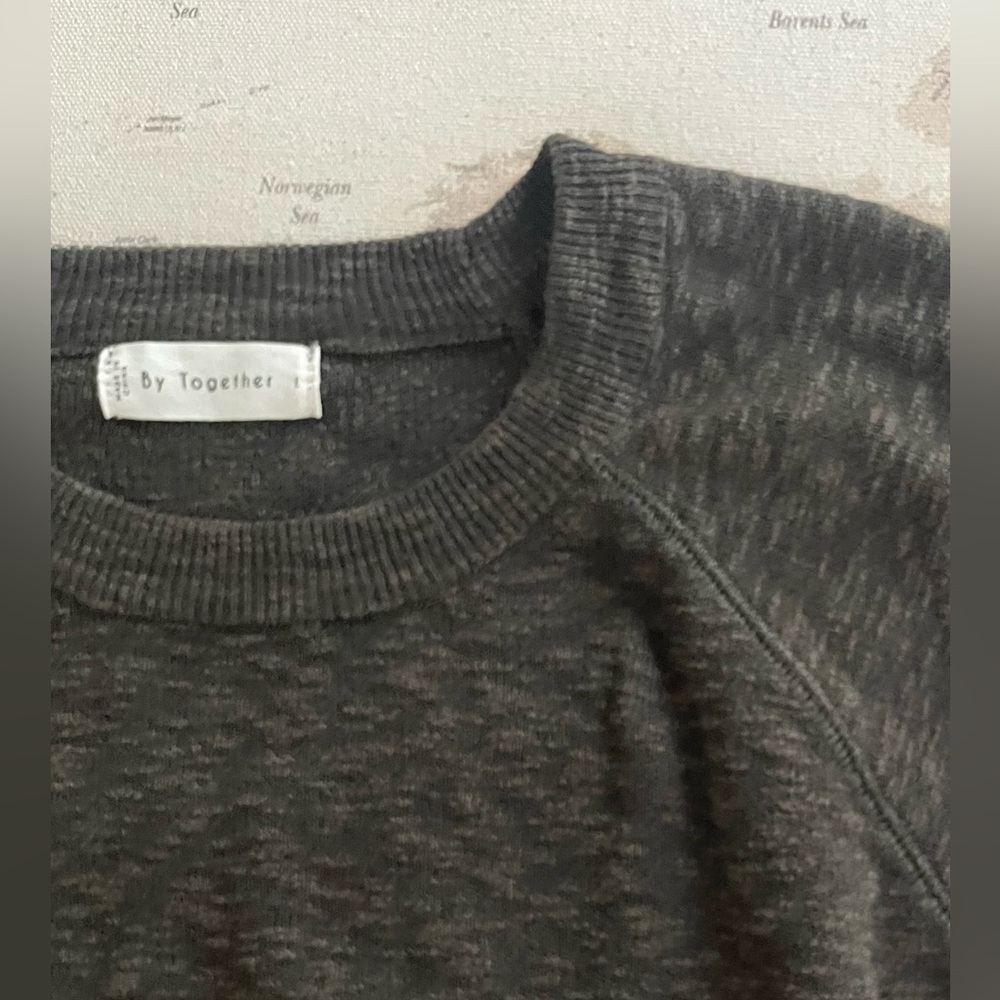 By Together Anthropologie Knit Raglan Cap Sleeve Sweater Size Large - Picture 5 of 10